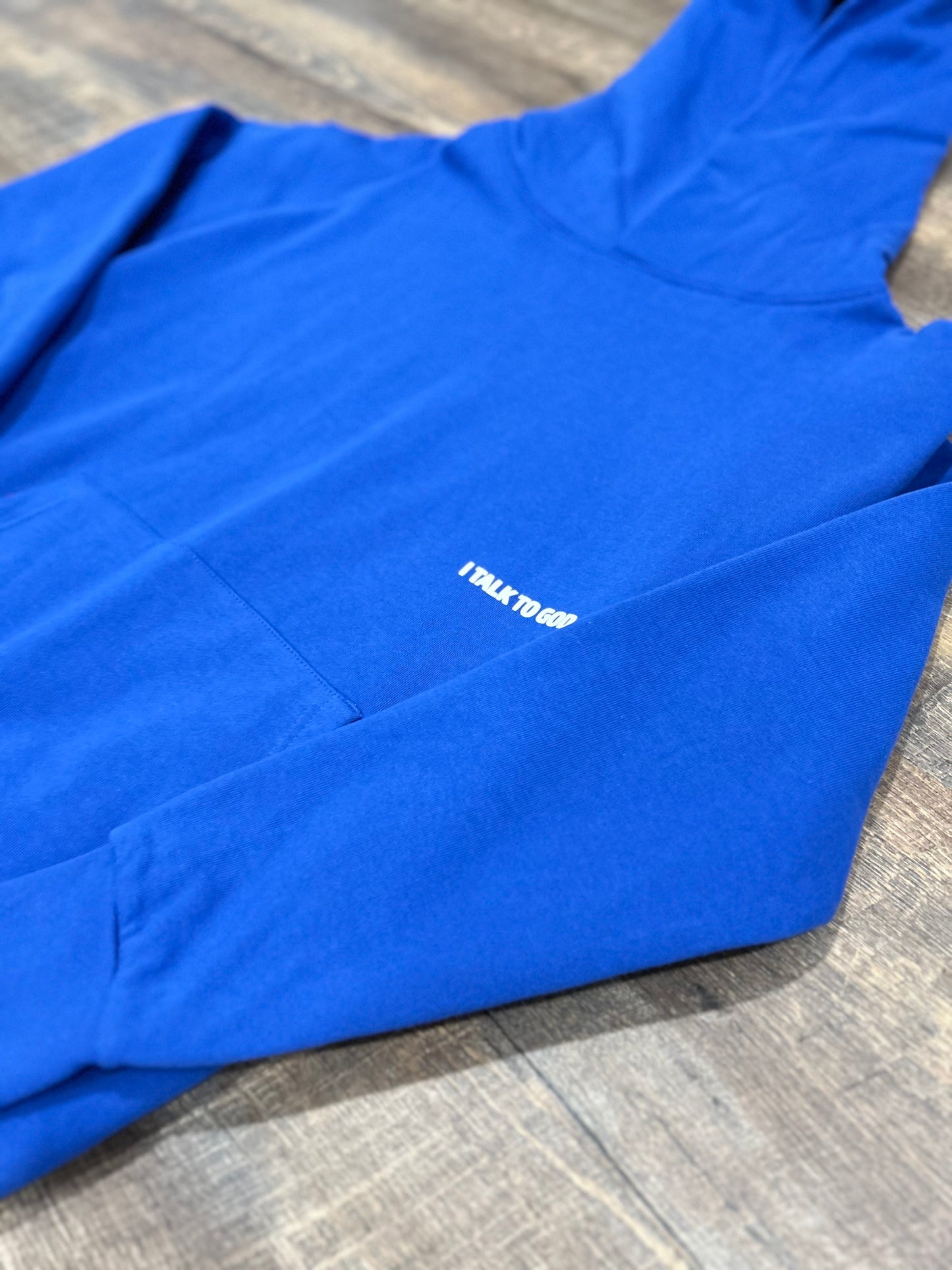 Plight Life “I Talk To God” Premium Pullover Hoodie (True Royal)