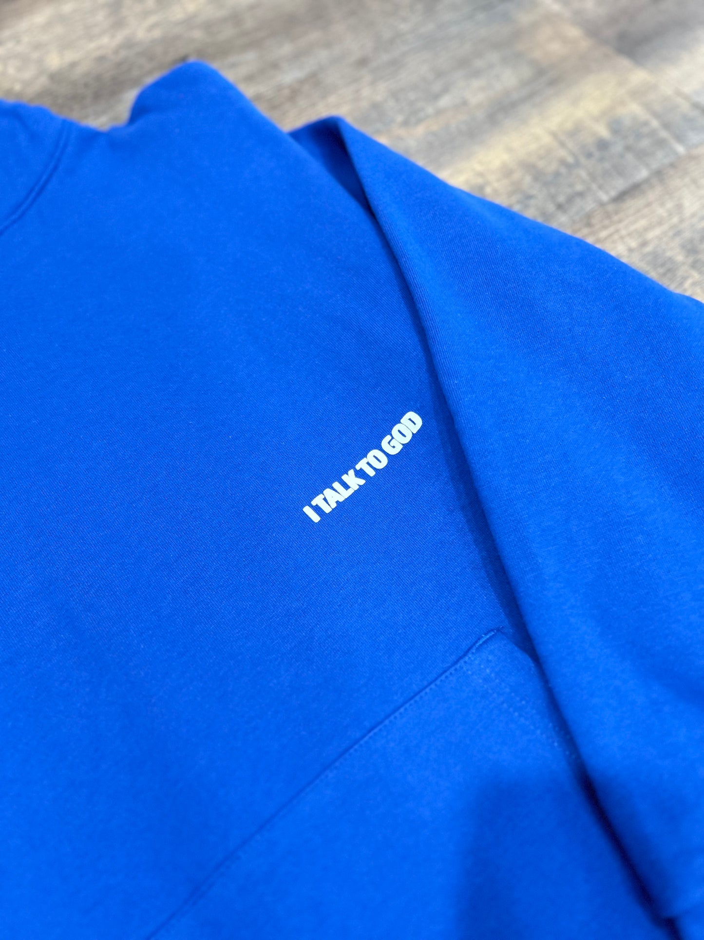 Plight Life “I Talk To God” Premium Pullover Hoodie (True Royal)