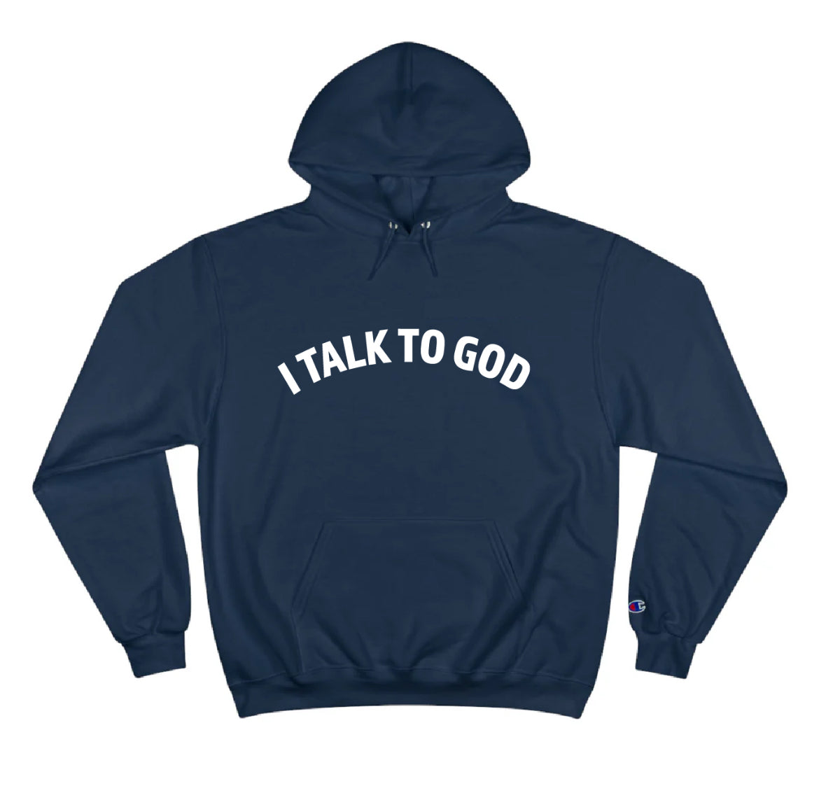 Plight Life Staple Hoodie Navy — “I Talk to God” Ark Logo
