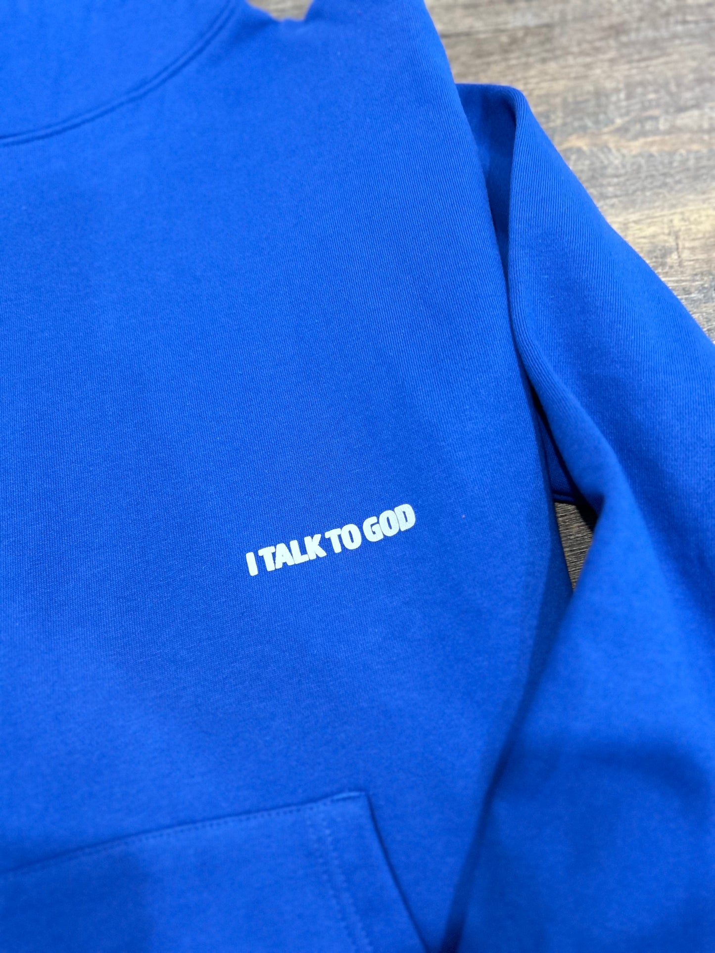 Plight Life “I Talk To God” Premium Pullover Hoodie (True Royal)