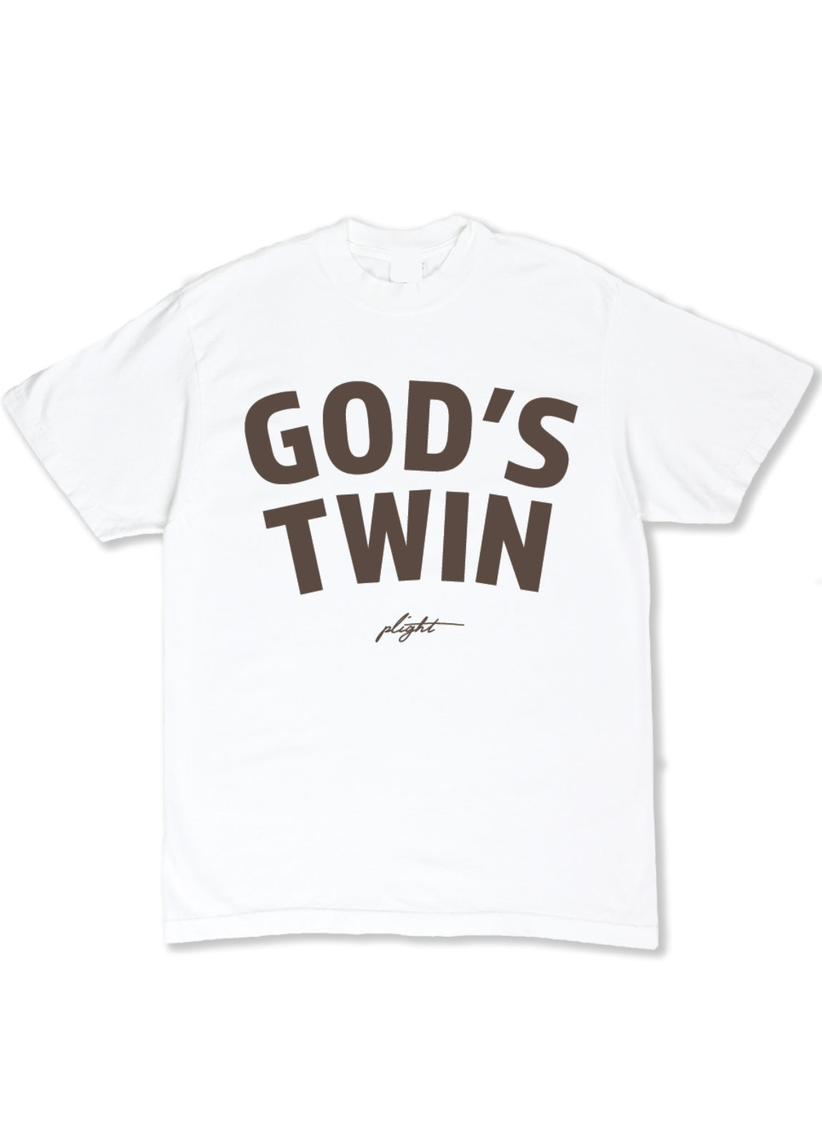 Plight Life "Official God's Twin Puff Print T-Shirt" (White)