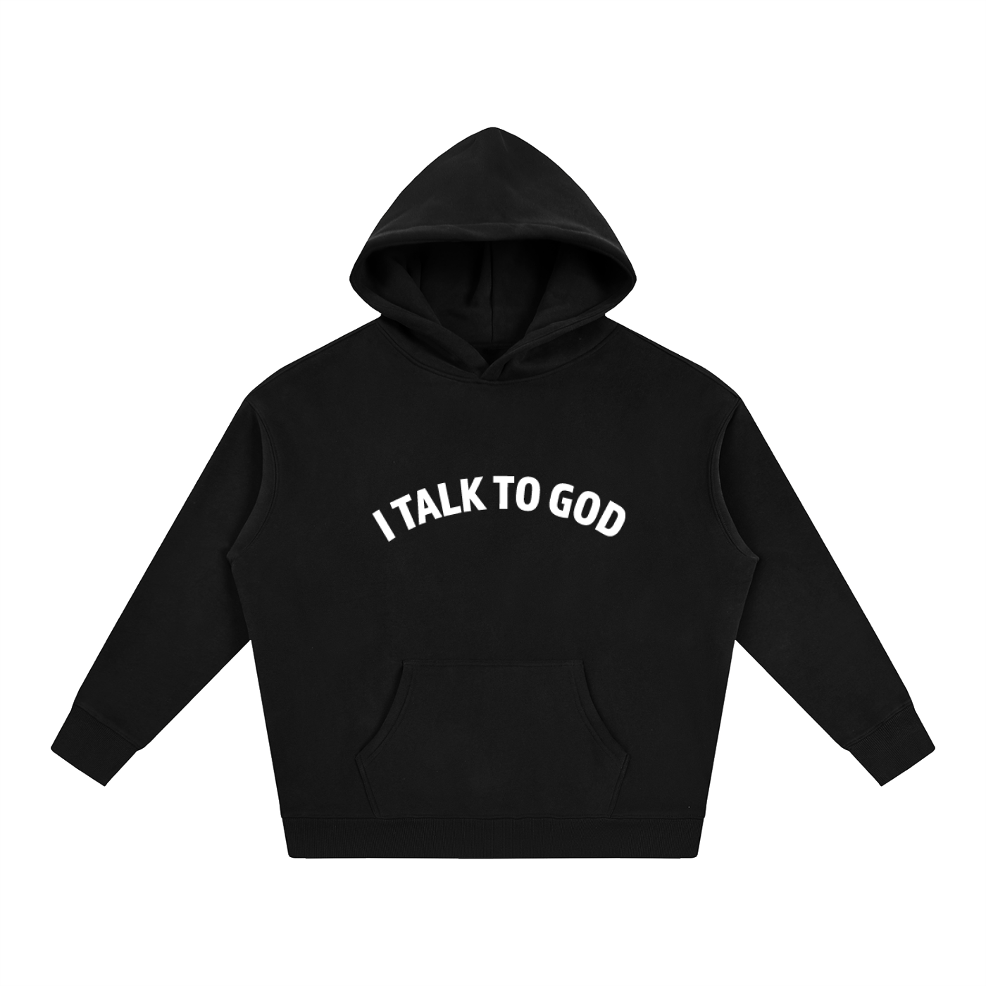 "I Talk To God" Oversized Fleece Hoodie