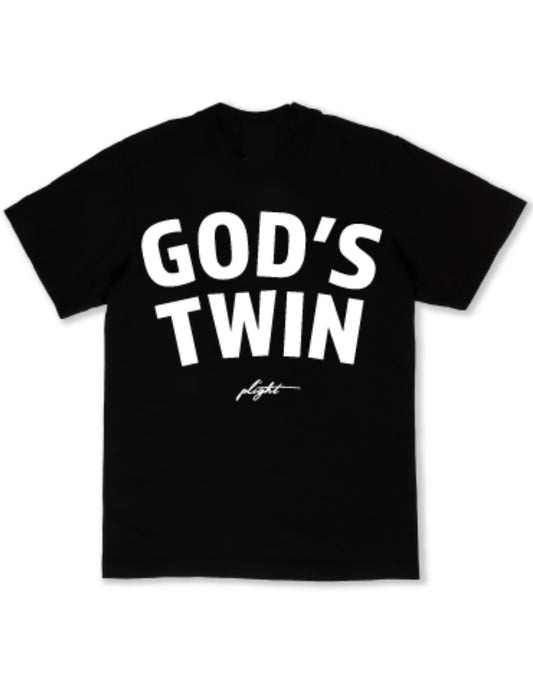 Plight Life "Official God's Twin Puff Print T-shirt" Black