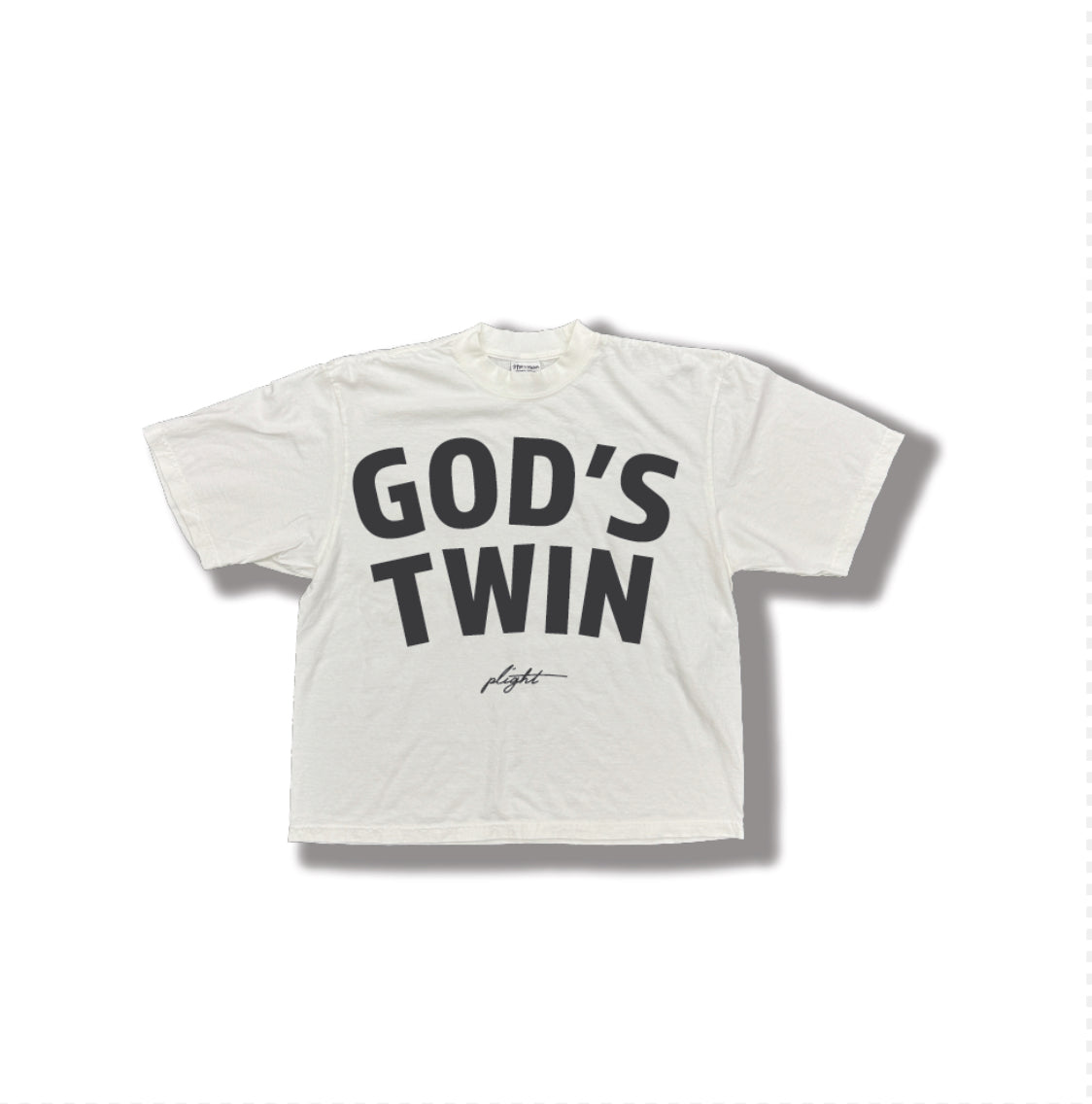 Plight Life "Official God's Twin Puff Print T-Shirt" (White)