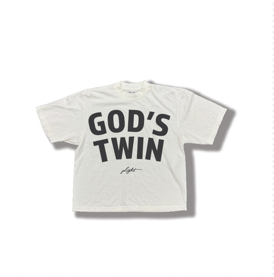 Plight Life "Official God's Twin Puff Print T-Shirt" (White)