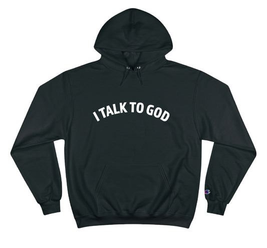 Plight Life Staple Hoodie Black — “I Talk to God” Ark Logo